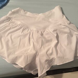 Women's White Athletic Shorts